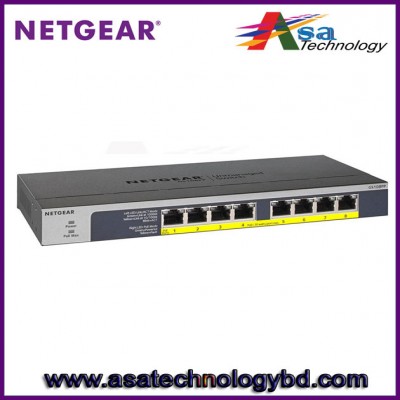 Netgear Gs108pp 8 Port Prosafe Gigabit Poe Unmanaged Desktop Switch (4port Poe+)