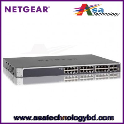 Netgear  24-Port 10-Gigabit Ethernet Smart Managed Pro Switch With 4 Dedicated SFP+ Ports, XS728T