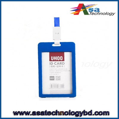 ID Card Holder Plastic Lanyard Badge Card Holder Bus Access Control Card Cover Pink