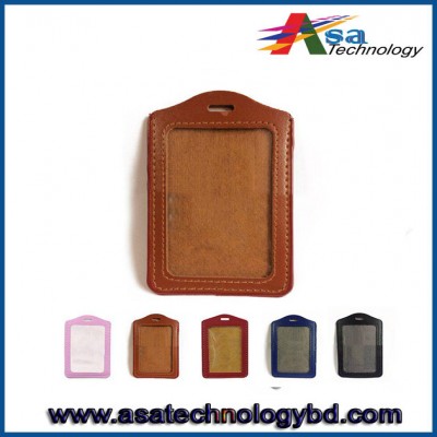 ID Card Holder PU Card Case Holder Portable Fashion Bus Card Identity Badge Credit Card Protecter