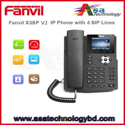 IP Phone Set PoE Fanvil X3SP V2 VoIP Phone