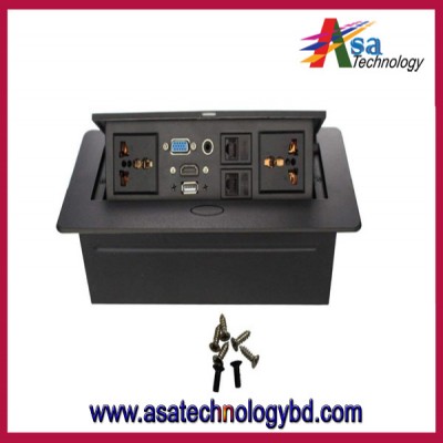 Electrical Table Socket Pop Up Box and Floor Pop Up Box Double Universal Socket