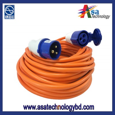 Industrial Extension Lead Cable, Explora 25-Meter 230V Caravan Extension Lead Cable to Hook Up Mains for Camping Site 3 Pin 16amp/32amp