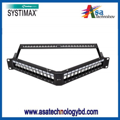 24-Port UTP Angular Patch Panel