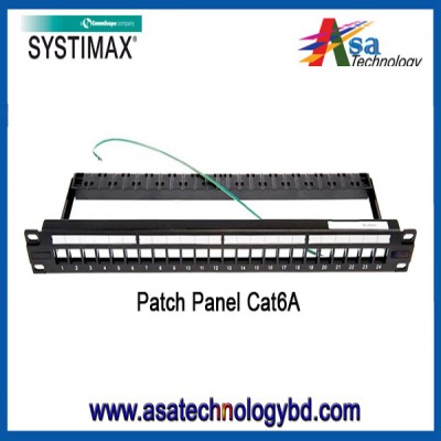 Cat6A 24-Port UTP  Patch Panel with Loaded Modular