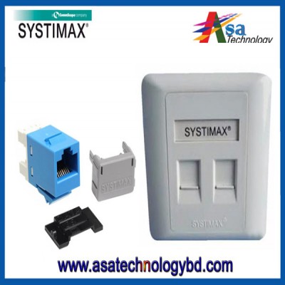 Double Ports CAT 6 Wall Outlet Face Plate RJ-45 Network Ethernet Shuttered Socket Data GIGABIT Wall Plate