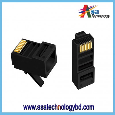 RJ45 Cat6 and Cat6A Connector Colorful Unshielded RJ45 Modular Plug-black
