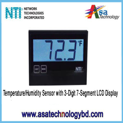 Temperature and Humidity Sensor with 3-Digit 7-Segment LCD Display – 2" Character Height