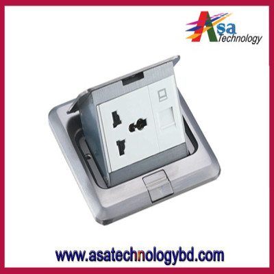 Electrical Table Socket Pop Up Box and Floor Pop Up Box Singel Universal Socket Singel Network Port Calver Color