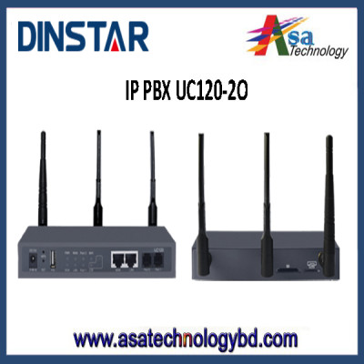 Dinstar UC120-1V201W IP PBX, 60 SIP users, 15 Concurrent Calls