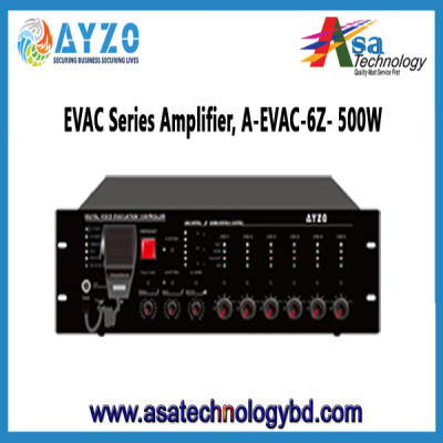 EVAC Series Digital Controllers and Extension Amplifier, Ayzo, A-EVAC-6Z- 500W,  120 zones