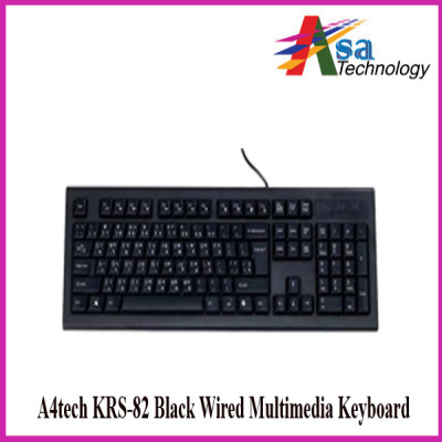 A4tech KRS-82 Black Wired Multimedia Keyboard with Bangla